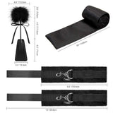 Fetish Bed Restraint Kit for Sex,Utimi BDSM Toys Sets with Hand Cuffs Ankle Cuff Bondage Collection,Blindfold & Plumage Included