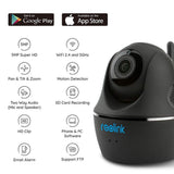 Reolink WiFi Camera Indoor 4MP HD PT Baby Monitor, 2.4/5 GHz Wireless Cameras for Home Security with Pan Tilt, Night Vision, Two Way Audio Black