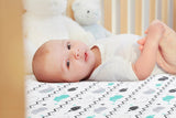 Stretchy Fitted Crib Sheets Set-Brolex 2 Pack Portable Crib Mattress Topper for Baby Boys Girls,Ultra Soft Jersey,Full Standard,Elephant & Whale