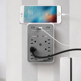 Huntkey 6 AC Outlets Surge Protector with 3 USB Charging Ports 3.4 Amp, SMD607