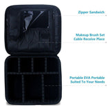 Relavel Travel Makeup Train Case Makeup Cosmetic Case Organizer Portable Artist Storage Bag with Adjustable Dividers