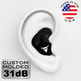Decibullz - Custom Molded Earplugs, 31dB Highest NRR, Comfortable Hearing Protection for Shooting, Travel, Swimming, Work and Concerts