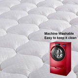 LEISURE TOWN Twin Mattress Pad Cover Cooling Mattress Topper Cotton Top Pillow Top with Snow Down Alternative Fill (8-21" Fitted Deep Pocket)