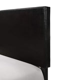 Crown Mark Upholstered Panel Bed in Black, Twin