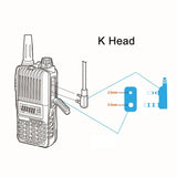 Retevis 2 Pin Acoustic Tube Headset Walkie Talkies Earpiece (10 Pack)