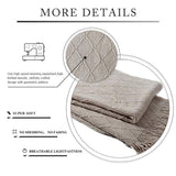 Bourina Sofa Couch Throw Beige, 50"x60",