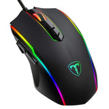 PICTEK Gaming Mouse Wired, 8 Programmable Buttons, Chroma RGB Backlit, 7200 DPI Adjustable, Comfortable Grip Ergonomic Optical PC  (Upgraded Version)