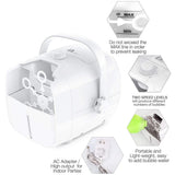 1byone Automatic Bubble Blower Machine For Kids with 2 Speed Level, Operated By Plug In or Battery