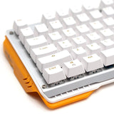 James Donkey 619 Mechanical Keyboard Blue Switch GATERON 104 Key 50 Million Click Programmable 13 Customize Backlit LED NKRO Anti Ghosting - White