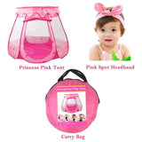 Le Papillon Pink Princess Tent Kids Ball Pit 1st Gift Toddler Girl Easy Pop Up Fold into a Carrying Case Play Tent Indoor & Outdoor Use.