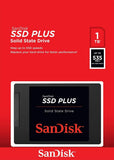 SanDisk SSD PLUS 1TB Internal SSD - SATA III 6 Gb/s, 2.5"/7mm, Up to 535 MB/s