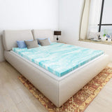 Milemont Mattress Topper Twin, 2-Inch Cool Swirl Gel Twin CertiPUR-US Certified Blue