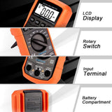 Crenova MS8233D Auto-Ranging Digital Multimeter Home Measuring Tools with Backlight LCD Display
