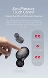 True Wireless Earbuds Bluetooth 5.0 Headset with 18H Playtime and Zero Pressure Wearing, One-Step Pairing with Touch-Control Operation