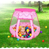 Le Papillon Pink Princess Tent Kids Ball Pit 1st Gift Toddler Girl Easy Pop Up Fold into a Carrying Case Play Tent Indoor & Outdoor Use.