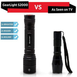 GearLight High-Powered LED Flashlight S2000 - Brightest High Lumen Light with 5 Modes, Zoomable, and Water Resistant I Powerful Camping