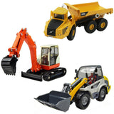 Heavy Duty Construction Site Play Set, Metal Tractor Toy, Dump Truck, Excavator, Digger, Compact Gift Toy for 3, 4, 5 Year Olds, Toddlers, Boys, Kids