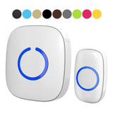 SadoTech Model C Wireless Doorbell, Easy Install, Over 1000-feet Range, 52 USA Chimes, Adjustable Volume and LED Flash, White