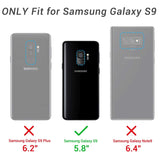 Galaxy S9 Case, YOUMAKER Heavy Duty Protection Kickstand with Built-in Screen Protector Shockproof Case Cover