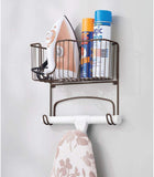 mDesign Metal Wall Mount Ironing Board Holder