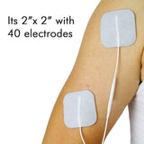 TENS Unit Pads Electrodes 2x2 40 Pcs Replacement Reusable Premium Pads Electrode Patches for Electrotherapy - Non Irritating Design