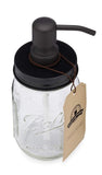Jarmazing Products Mason Jar Soap Dispenser - Black - with 16 Ounce Ball Mason Jar - Made from Rust Proof Stainless Steel