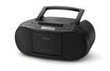 Sony CFDS70-BLK CD/MP3 Cassette Boombox Home Audio Radio, Black, With Aux