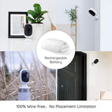 Reolink Argus 2+Solar Panel | Wireless Rechargeable Battery-Powered Solar Security Camera for Outdoor Home Surveillance,1080pHD 2-Way Audio Starlight
