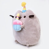 GUND Pusheen Snackables Birthday Cupcake Plush Stuffed Animal, Gray, 10.5"