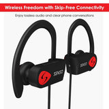 SENSO Bluetooth Headphones, Best Wireless Sports Earphones w/Mic IPX7 Waterproof HD Stereo Sweatproof Earbuds for Gym Running Workout