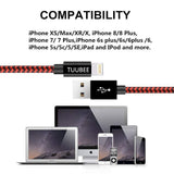 iPhone Charger Cable TUUBEE MFi Certified iPhone Lightning Cable 5Pack 3FT/6FT/10FT Long Nylon Braided USB iPhone Data Cable Wire