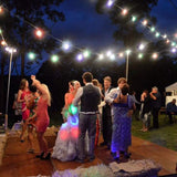 Outdoor String Lights Color Changing, 48ft Premium Impact Resistant Lifetime 15 Bulbs