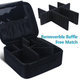 Relavel Travel Makeup Train Case Makeup Cosmetic Case Organizer Portable Artist Storage Bag with Adjustable Dividers