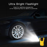 joyroom Portable Air Compressor Tire Inflator (CZK 3650) - 12V DC Car Tire Pump with Digital Pressure Gauge - 150 PSI, Bright Emergency Flashlight