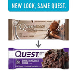 Quest Nutrition Double Chocolate Chunk Protein Bar, High Protein, Low Carb, Gluten Free, Keto Friendly, 12 Count