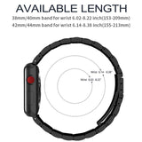 Fullmosa Compatible Apple Watch Band 42mm 44mm 38mm 40mm, Stainless Steel Metal for Apple Watch Series 5 4 3 2 1 Bands, 42mm 44mm Black