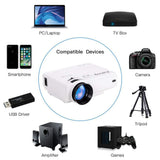 Mini Projector 2019 Upgraded Portable Video-Projector,55000 Hours Multimedia Home Theater Movie Projector
