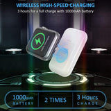 STOON for Apple Watch Wireless Charger, Portable Magnetic Charger Stand with Switch and Power Indicator for Travel Outdoor, 1000mAh Power Bank