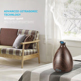 URPOWER Essential Oil Diffuser 150ml Wood Grain Ultrasonic Aromatherapy Oil Diffuser with Adjustable Mist Mode Waterless Auto Shut-off Humidifier
