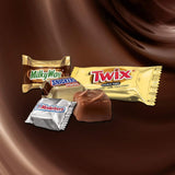 SNICKERS, TWIX, MILKY WAY & 3 MUSKETEERS Minis Size Chocolate Halloween Candy Bars Variety Mix