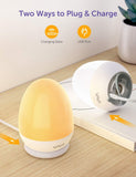 VAVA VA-CL006 Night Lights for Kids with Stable Charging Pad, ABS+PC Bedside Lamp for Breastfeeding, Touch Control&Timer Setting, White