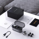 ENACFIRE E18 Plus Wireless Earbuds with Wireless Charging Case CVC8.0 3DStereo Sound Deep Bass 8H Non-Stop Playtime IPX7 Waterproof Bluetooth Earbuds