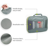 pack all Compression Packing Cube for Travel Clothes Organizer Pouch Single Storage Bag Luggage Organizer Mesh Packing Square Space Saver