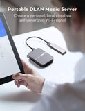 RAVPower FileHub, Travel Router AC750, Wireless SD Card Reader, Connect Portable SSD Hard Drive