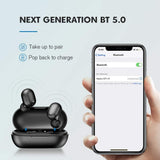 True Wireless Earbuds,Haylou GT1 Bluetooth 5.0 SportsHD Stereo Touch Control Ear Buds with IPX5 Waterproof/Fast Connection/Mini Case(Only 30g)(Black)