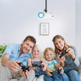 Mini Projector 2019 Upgraded Portable Video-Projector,55000 Hours Multimedia Home Theater Movie Projector