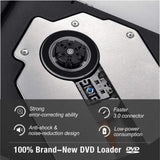 ROOFULL External DVD Drive USB 3.0, Portable CD DVD +/-RW Optical Drive Burner Writer for Windows 10/8 / 7 Laptop Desktop Black