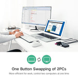 UGREEN USB Switch Selector 2 Computers Sharing 4 USB Devices USB 2.0 Peripheral Switcher Box Hub for Mouse, Keyboard, Scanner, Printer, PCs