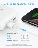 Anker Power Strip with USB, 2 Outlet & 2 Poweriq USB Ports (24W) Travel Power Strip, Powerport Strip 2 Mini with 5ft Long Cord, Safety Door