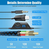 BENGOO G9000 Stereo Gaming Headset for PS4, PC, Xbox One Controller, Noise Cancelling Over Ear Headphones with Mic, LED Light, Bass Surround